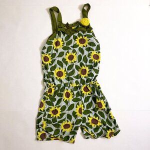 Kickee Pants Girls Sunflower Romper, Size 14/16